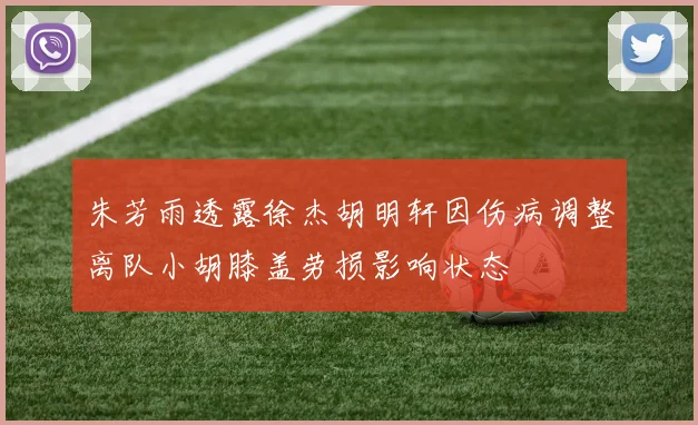 朱芳雨透露徐杰胡明轩因伤病调整离队小胡膝盖劳损影响状态